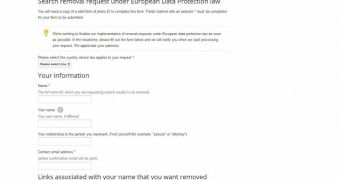 Google released a special form for European users