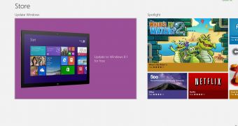 Windows 8.1 update in the Store