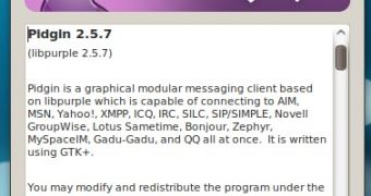 Pidgin 2.5.7 on Ubuntu 9.10 Alpha