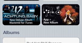 iTunes store, Tones segment highlighted