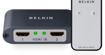 The HDMI 2-to-1 Video Switch plus remote