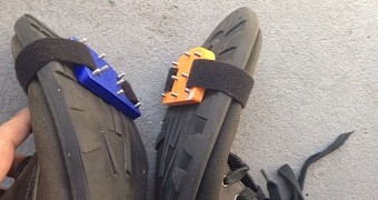 DIY Traction Spikes mounted