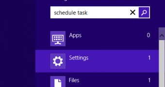 Use the Start Screen to access the Task Scheduler