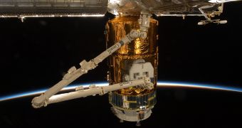 The previous HTV-2 docked to the ISS