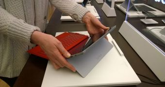 The Surface Pro 3 is on display at Best Buy stores
