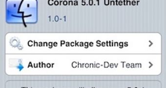 Corona 5.0.1 Untether on Cydia