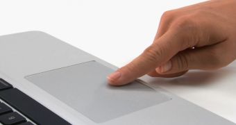Apple Guided Tour screenhsot - using the trackpad on new unibody notebooks
