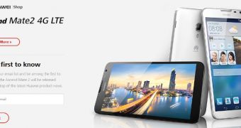 Huawei Ascend Mate 2 4G webpage