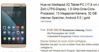 Huawei MediaPad X2 7-Inch “Not Tablet” Up for Pre-Order for €400