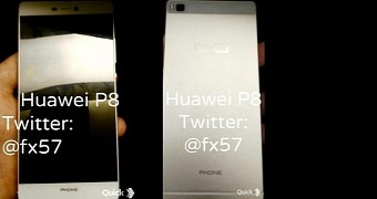 Leaked image showing the purported Huawei P8