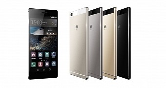 Huawei P8 front and back view