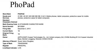 Huawei PhoPad, possible tablet shows up at the USPTO