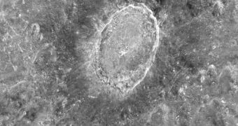 This is the Tycho impact crater on the lunar surface