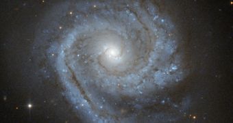 This is Hubble's latest view of the spiral galaxy ESO 498-G5