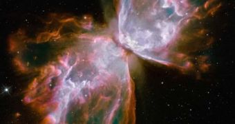 NGC 6302 is a new "butterfly planetary nebula" pictured by Hubble's Wide Field Camera 3