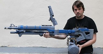 The Thunderlord in its creator's hands