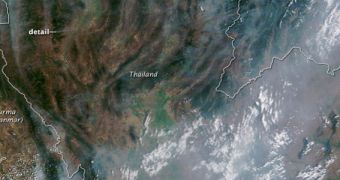 Massive haze cloud seen above significant portion of southeastern Asia