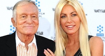 Hugh Hefner and his much younger wife, Crystal Harris