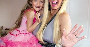 “Human Barbie” Sarah Burger and her 7-year-old daughter Poppy, who wants to grow up just like mom