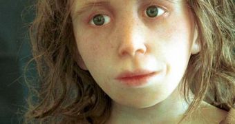 A reconstruction of a Neanderthal child