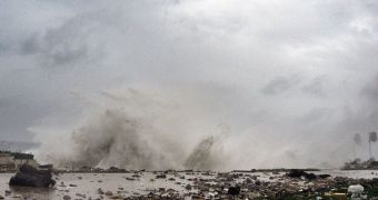 Hurricane Isaac causes massive storm surges as it hits the Dominican Republic, on August 24, 2012
