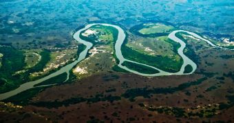 Hydropower plant now under construction on Rutshuru River in Congo's Virunga National Park