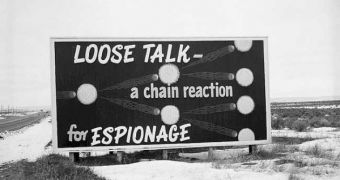 Billboard in Washington State, during the Cold War. The site produced most plutonium for the first ever nuclear bombs