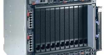 IBM's blade servers in a chassis