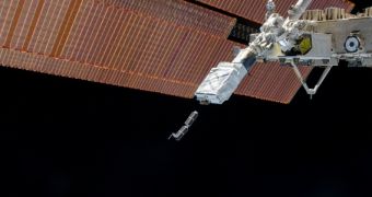 SSOD is seen here releasing two CubeSats on February 12, 2014