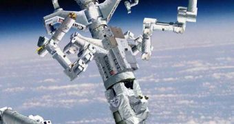 This is Dextre, the CSA-built robotic arm that will handle both the HTV and the AMS