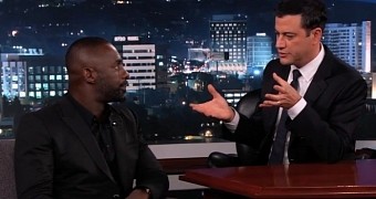 Idris Elba Does Ice Bucket Challenge on Jimmy Kimmel, in a Suit – Video
