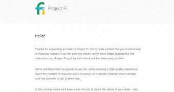 Google's email related to Project Fi