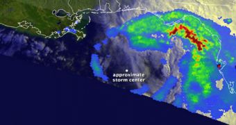 TRMM image of Tropical Storm Debby