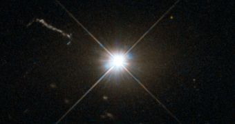 Hubble image of 3C 273, one of the quasars closest to Earth