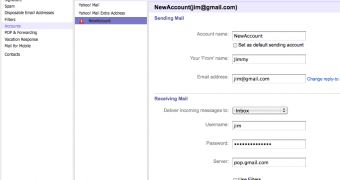 Adding external accounts in Yahoo Mail