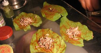 Pan of betel leaves