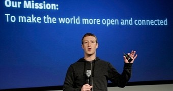 Mark Zuckerberg during an Internet.org conference