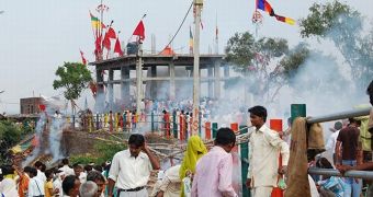 Dozens of people die after being trampled during Durga festival