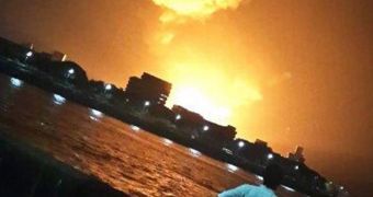 India submarine explosion is caught on camera