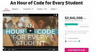 Hour of Code campaign sets Indiegogo record