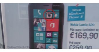 Instagram logo in Windows Phone ad