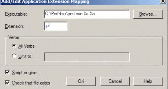 Install IIS Support for Perl Scripts