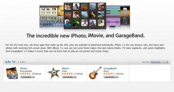 Mac App Store iLife '11 listings