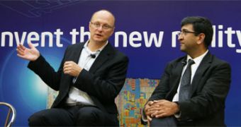 Intel's Shane Wall (left) and Pankaj Kedia