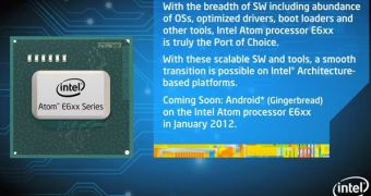 Intel Atom E6xx supports Gingerbread