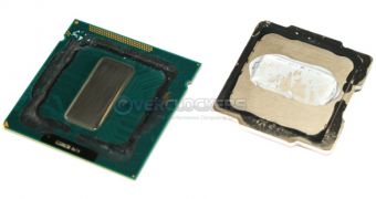 Intel's Ivy Bridge with its IHS removed