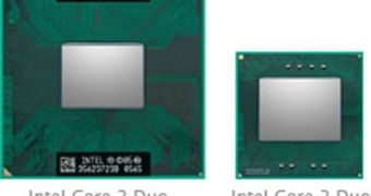 The two chips - Intel's Merom CPU and Intel's Mac Book Air processor