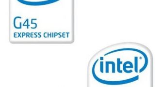 Logos of the Intel P45 and G45 chipsets