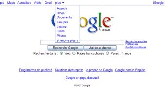 Google France's home page