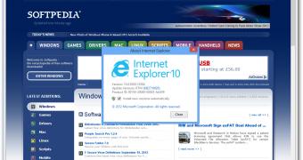 Internet Explorer 10 is only available in Windows 8